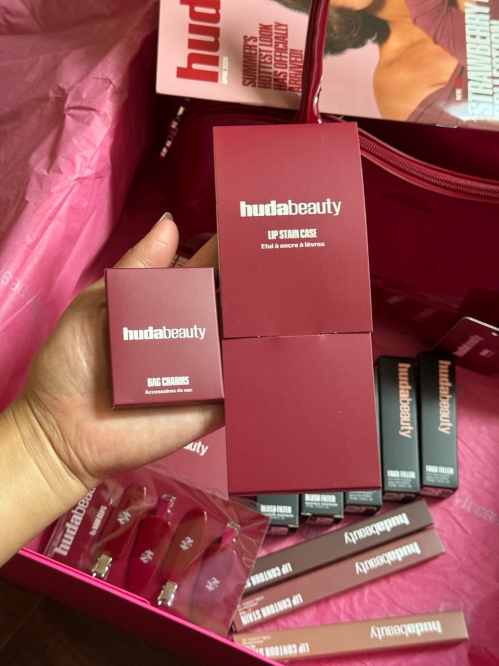 HUDA BEAUTY STRAWBERRY COLLECTION• ALL PRODUCTS ARE BRANDNEW CHECK PHOTOS - Picture 10 of 17